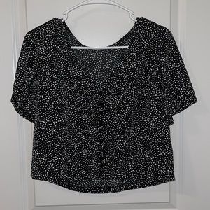 Cropped button Shirt